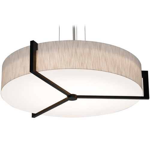 Afx Lighting Apex Satin Nickel Pendant Light with Drum Shade