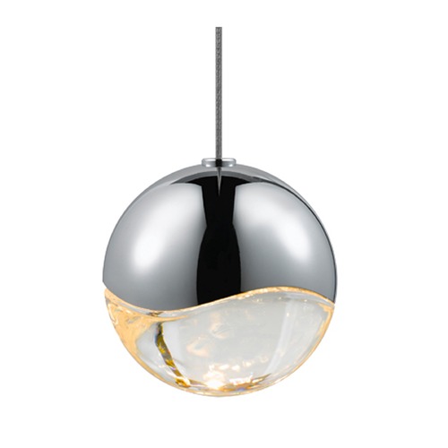 Grapes Satin Nickel Single Light LED Mini Pendant by Sonneman Lighting