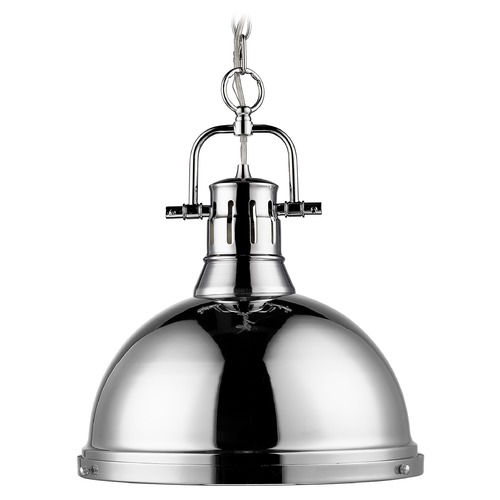 Duncan Large Pendant in Chrome by Golden Lighting