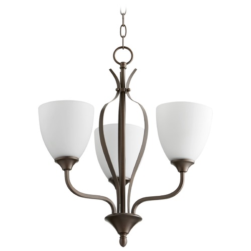 Quorum Lighting Jardin Oiled Bronze Mini-Chandelier by Quorum Lighting 6127-3-86