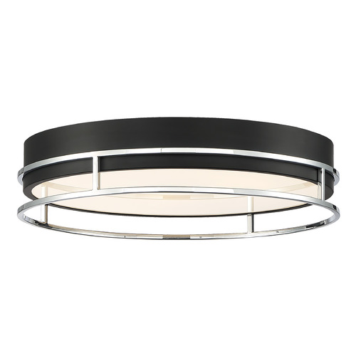 Eurofase Lighting Grafice 18-Inch LED Flush Mount in Black & Chrome by Eurofase Lighting 39408-020