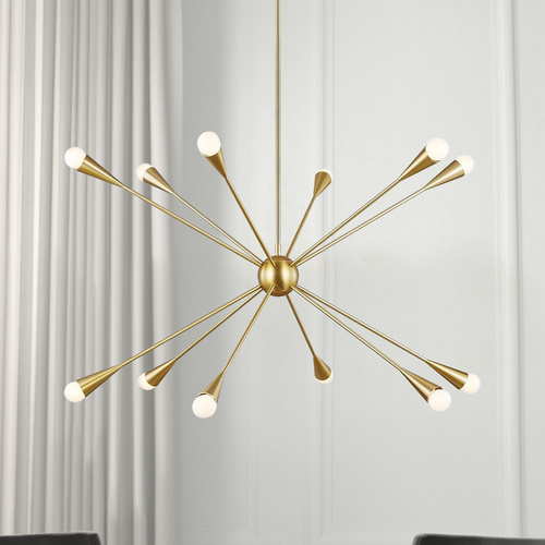 Visual Comfort Studio Collection ED Ellen-DeGeneres Jax 38-Inch Burnished Brass Chandelier by Visual Comfort Studio EC10312BBS