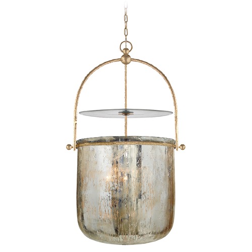 E.F. Chapman Lorford Smoke Lantern in Gilded Iron by Visual Comfort Signature