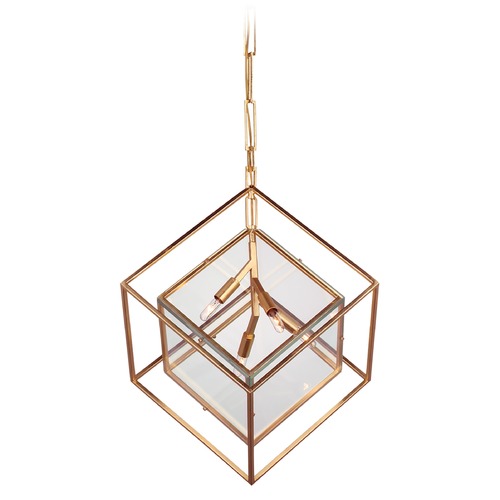 Visual Comfort Signature Collection Kelly Wearstler Cubed Large Pendant in Gild by Visual Comfort Signature KW5024GCG