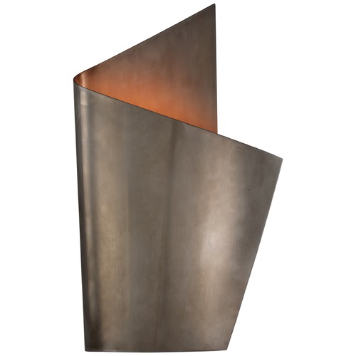 Visual Comfort Signature Collection Kelly Wearstler Piel Right Wrapped Sconce in Pewter by Visual Comfort Signature KW2633PWT