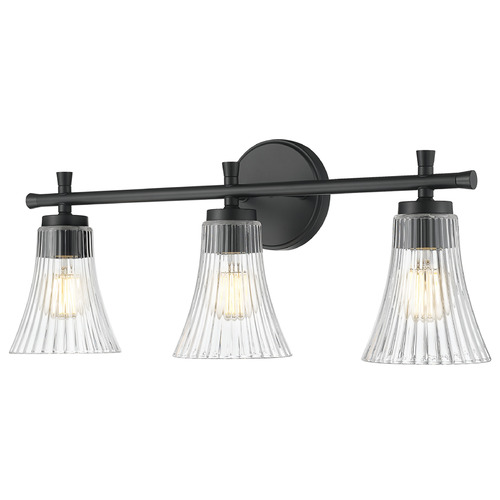 Z-Lite Belle Matte Black Bathroom Light