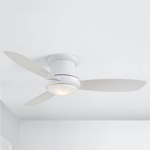 Minka Aire Concept II 52-Inch LED Fan in White with Light Cap F519L-WH