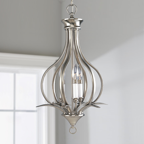 Progress Lighting Trinity Pendant in Brushed Nickel by Progress Lighting P3807-09