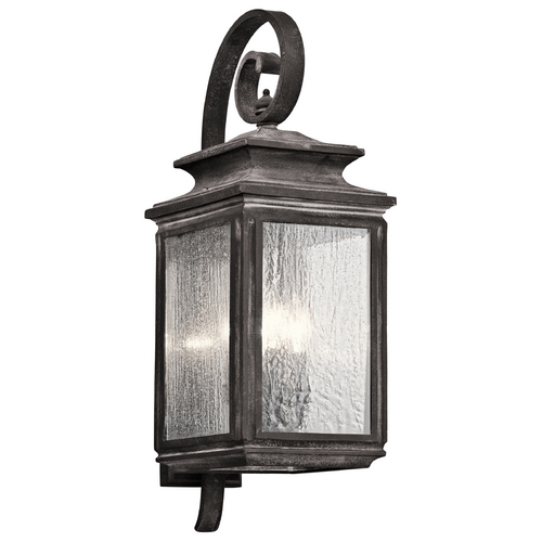 Wiscombe Park 26.25-Inch Weathered Zinc Outdoor Wall Light by Kichler Lighting
