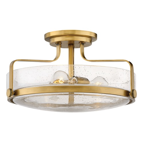 Hinkley Harper 18-Inch Heritage Brass Semi-Flush Mount by Hinkley Lighting 3643HB-CS