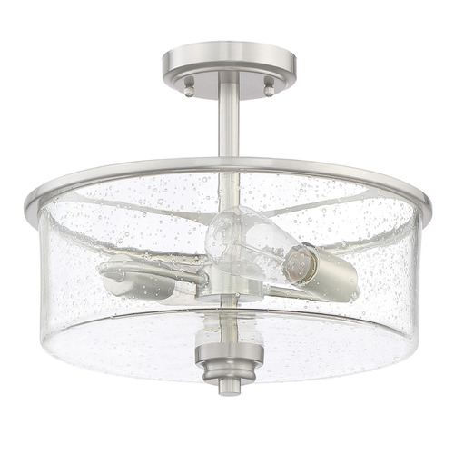 Craftmade Lighting Bolden Brushed Polished Nickel Semi-Flush Mount by Craftmade Lighting 50552-BNK