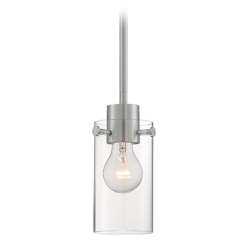 Sommerset Brushed Nickel Mini Pendant by Satco Lighting