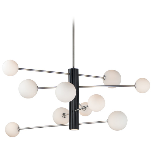 ET2 Lighting Cog 11-Light LED Chandelier in Black & Brushed Nickel by ET2 Lighting E24066-92BKSN