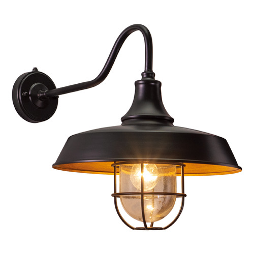 Vaxcel Lighting Dorado Dark Bronze & Light Gold Barn Light