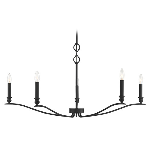 42-Inch Chandelier in Matte Black by Meridian