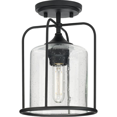 Progress Lighting Watch Hill Semi-Flush Mount in Textured Black by Progress Lighting P550110-031