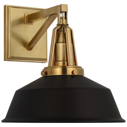 Visual Comfort Signature Collection Chapman & Myers Layton 10-Inch Sconce in Brass by Visual Comfort Signature CHD2455ABBLK