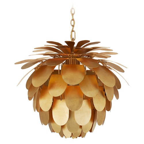 Visual Comfort Signature Collection E.F. Chapman Cynara Small Chandelier in Gild by Visual Comfort Signature CHC5163G