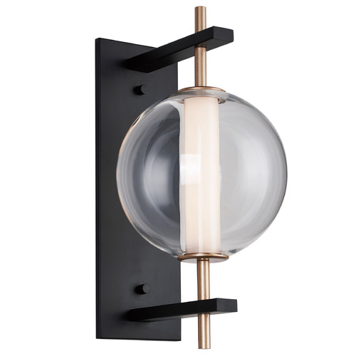 Axle LED Wall Sconce in Black & Gold by ET2 Lighting