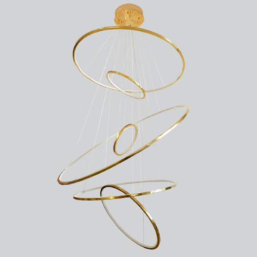 Aria Polished Brass LED Ring Chandelier by Avenue Lighting