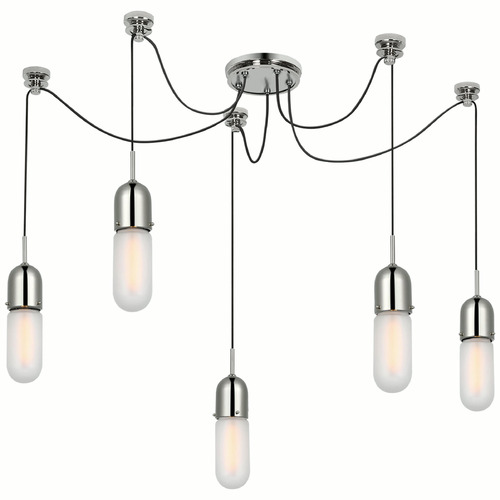 Thomas OBrien Junio Chandelier in Polished Nickel by VC Signature