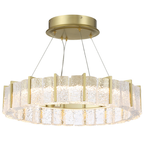 Sevryn Convertible LED Semi-Flush Mount in Soft Brass by Minka Lavery