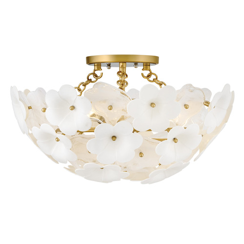 Fredrick Ramond Marianne Deluxe Gold LED Semi-Flushmount Light