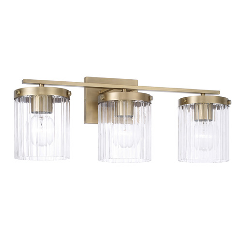 Vaughn 3-Light Vanity Light in Aged Brass by Capital Lighting