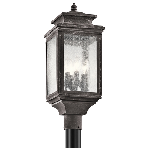 Kichler Lighting Wiscombe Park 23.25-Inch Weathered Zinc Post Light by Kichler Lighting 49506WZC