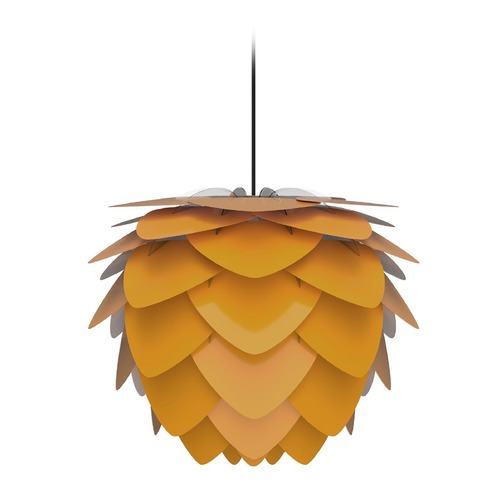 UMAGE UMAGE Black Pendant Light with Saffron Metal Shade 2138_4010