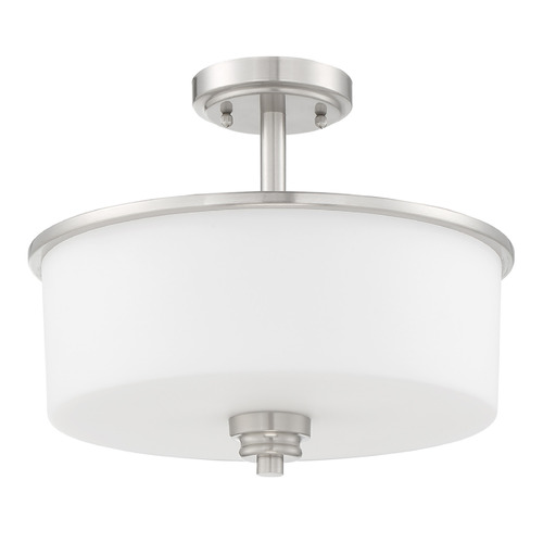 Craftmade Lighting Bolden Brushed Polished Nickel Semi-Flush Mount by Craftmade Lighting 50552-BNK-WG