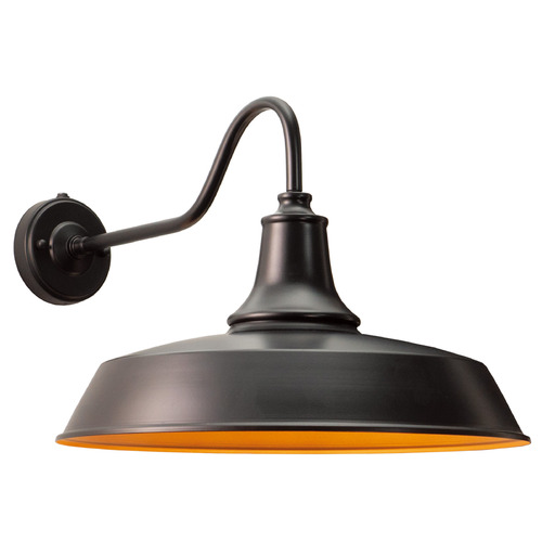 Vaxcel Lighting Dorado Dark Bronze & Light Gold Barn Light