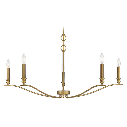 Meridian 42-Inch Chandelier in Natural Brass by Meridian M10086NB