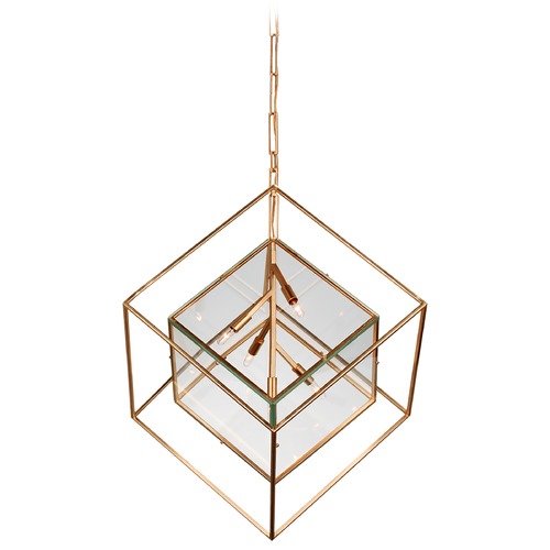 Visual Comfort Signature Collection Kelly Wearstler Cubed X-Large Pendant in Gild by Visual Comfort Signature KW5025GCG