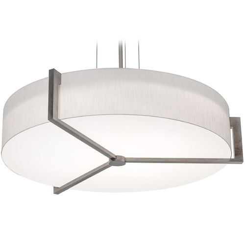 Afx Lighting Apex Satin Nickel Pendant Light with Drum Shade