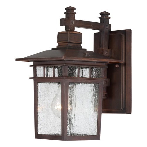 Seeded Glass Outdoor Wall Light Bronze by Nuvo Lighting