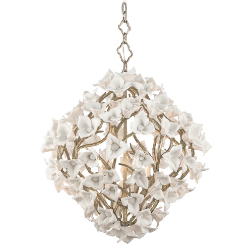 Corbett Lighting Lily Enchanted Silver Leaf Pendant by Corbett Lighting 211-46