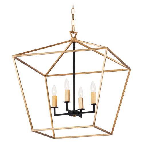 Maxim Lighting Abode Gold Leaf & Textured Black Chandelier by Maxim Lighting 25155GLTXB