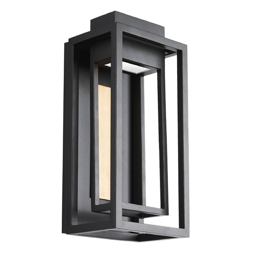 Modern Forms by WAC Lighting Dorne Black & Aged Brass LED Outdoor Wall Light by Modern Forms WS-W57014-BK/AB