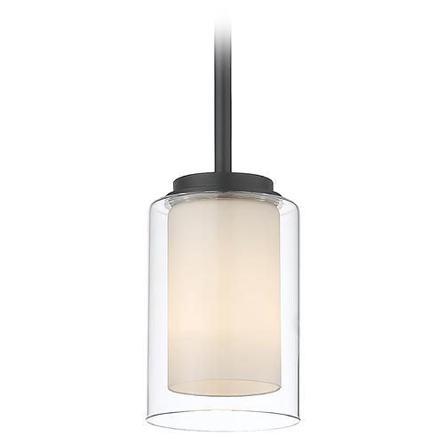 Willow Matte Black Mini Pendant by Z-Lite