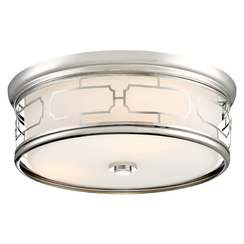 Minka Lavery Flush Mount Polished Nickel LED Flushmount Light