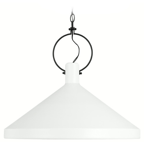Visual Comfort Studio Collection Visual Comfort Studio Collection Lyon Matte White Pendant Light with Coolie Shade 6884901-115