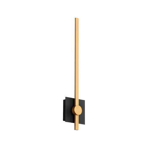 Zora 24-Inch LED Wall Sconce in Black & Brass by Oxygen Lighting