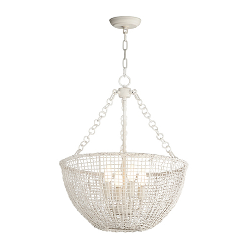 Cestino 4-Light Pendant in Weathered White by Maxim Lighting