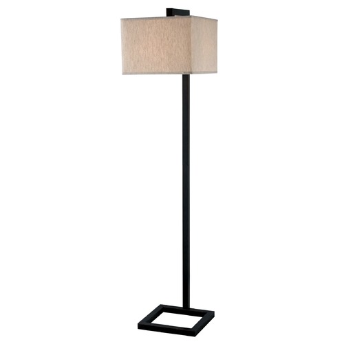 Kenroy Home Lighting Modern Floor Lamp with Taupe Shade in Oil Rubbed Bronze Finish 21080ORB
