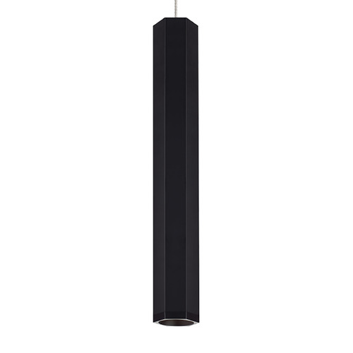 Visual Comfort Modern Collection Blok Large Pendant in Black & Satin Nickel by Visual Comfort Modern 700MPBLKLBS-LED930