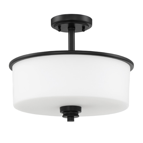 Craftmade Lighting Bolden Flat Black Semi-Flush Mount by Craftmade Lighting 50552-FB-WG