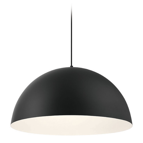 Eurofase Lighting Laverton 24-Inch Dome Pendant in Black & White by Eurofase Lighting 37218-010