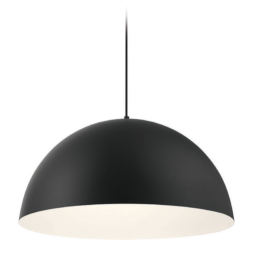 Laverton 24-Inch Dome Pendant in Black & White by Eurofase Lighting