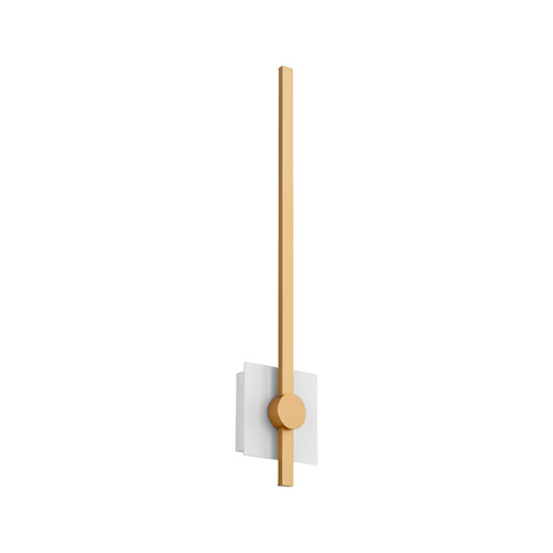 Oxygen Zora 24-Inch LED Wall Sconce in White & Brass by Oxygen Lighting 3-50-650